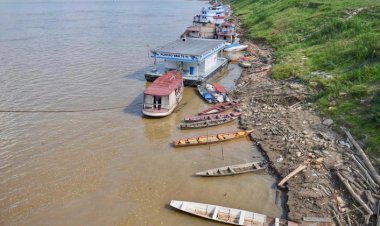 Ministro da Infraestrutura visita obras de dragagem do Rio Madeira (AM) em Humaitá