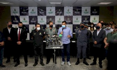 Wilson Lima se reúne com coordenação da Força Nacional de Segurança e apresenta ações para restabelecer ordem no Amazonas