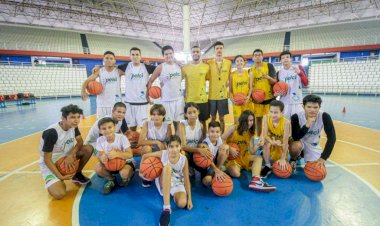 Núcleo do Pelci incentiva prática do basquetebol para crianças e jovens saírem do sedentarismo