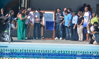 Parque Aquático da Vila Olímpica de Manaus é entregue por indicativo de João Luiz