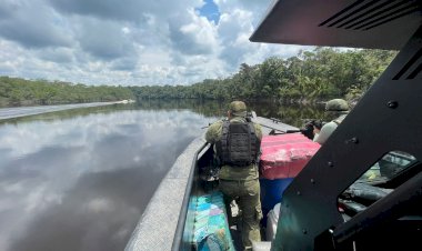 PF e PM apreendem 1,4 toneladas de drogas no rio Marié, no interior do AM