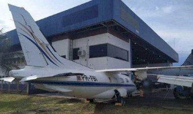 Avião bimotor apreendido do tráfico de drogas será leiloado hoje