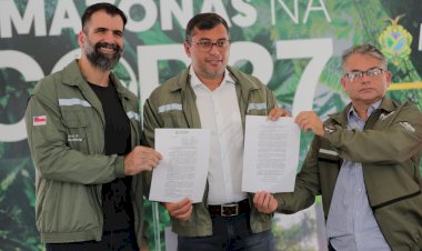 Governador Wilson Lima assina decreto sobre cotas de crédito de carbono no estado e anuncia equipe para COP-27