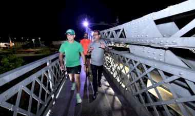 Prefeito David Almeida anuncia nova decoração e reforço na segurança da ponte Benjamin Constant