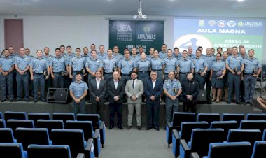 Capitães da PMAM participam de Aula Magna do Curso de Aperfeiçoamento de Oficiais