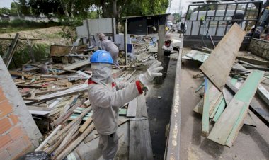 Gipiap realiza ação para notificar e retirar construções irregulares em área do Prosamin+