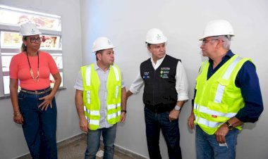 Governador em exercício Tadeu de Souza vistoria reforma do Caic do Alvorada, que terá agendamento online e atendimentos ampliados