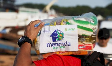 Mais 7 mil kits do programa ‘Merenda em Casa’ foram entregues a estudantes do Amazonas impactados pela estiagem