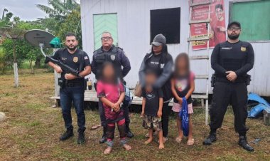 PC-AM resgata mulher e três crianças que viviam sob ameaça e cárcere privado em Fonte Boa