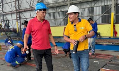 Adjuto Afonso visita estaleiro Eram, maior complexo do gênero na capital que emprega 800 pessoas