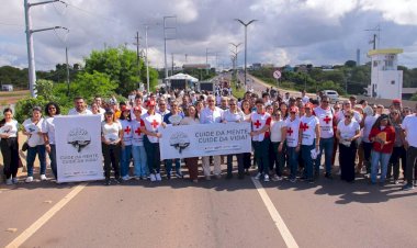 Fenapred, presidida pelo deputado João Luiz realiza ato público alusivo ao Janeiro Branco na Ponte Phelippe Daou