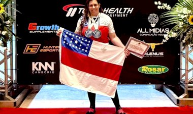 Atleta amazonense conquista título e recorde no Mundial de Powerlifting em Santa Catarina