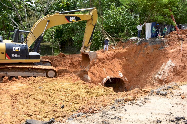 Avenida Mário Ypiranga Monteiro será interditada nos dois sentidos, para avanço da obra emergencial