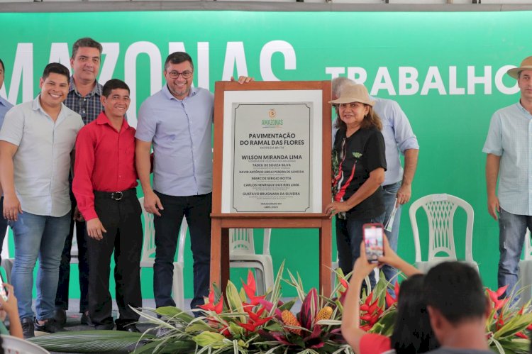 Wilson Lima entrega Ramal das Flores pavimentado e melhora escoamento da produção