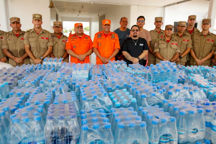 Amazonas pelo Rio Grande do Sul: Corpo de Bombeiros recebe doação de 6 mil litros de água