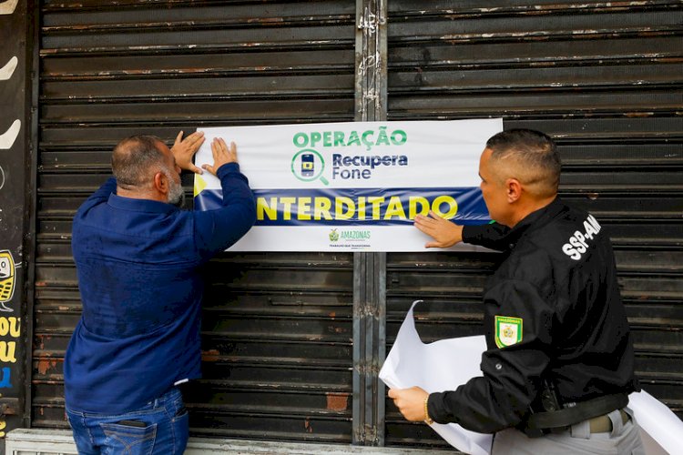 Lojas de assistência técnica de aparelhos celulares são interditadas durante ação da operação RecuperaFone