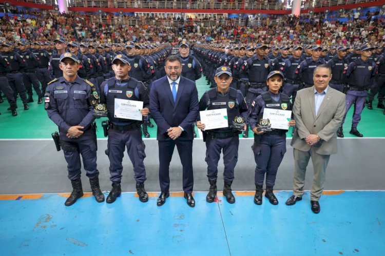 Na formatura de 1 mil novos policiais militares, governador Wilson Lima reforça compromisso com o fortalecimento da Segurança no Amazonas