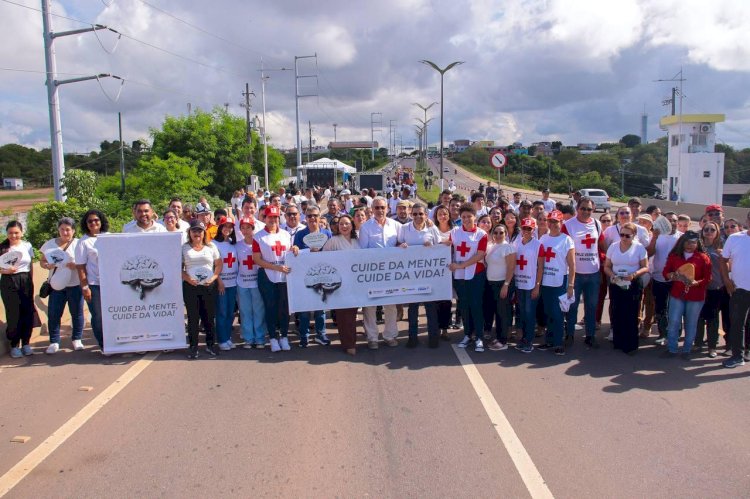 Fenapred, presidida pelo deputado João Luiz realiza ato público alusivo ao Janeiro Branco na Ponte Phelippe Daou