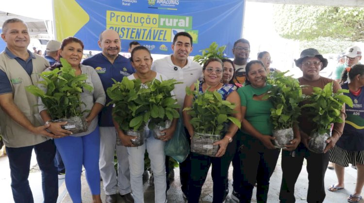 Sepror fomenta cultura do café em Presidente Figueiredo com entrega de 750 mudas para produtores