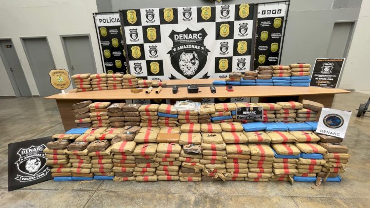 Polícia Civil do Amazonas apreende cerca de 300 kg de drogas avaliados em R$ 5,5 milhões, em Manaus