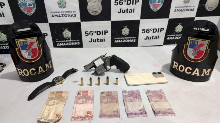 Operação Fronteira Mais Segura: PMAM prende homem por porte ilegal de arma de fogo em Jutaí